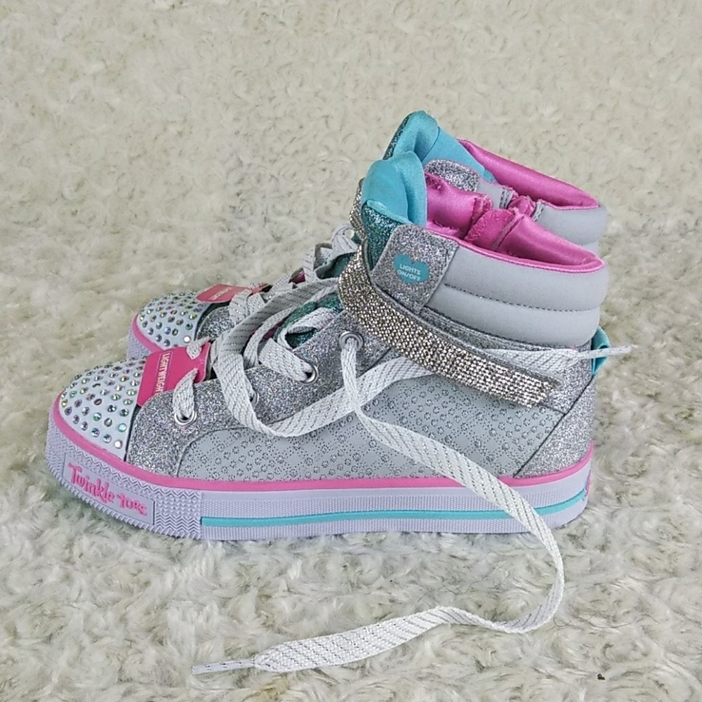 Skechers twinkle toes girls size 3 - Picture 3 of 8